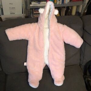 Pink Fleece Kids One Piece